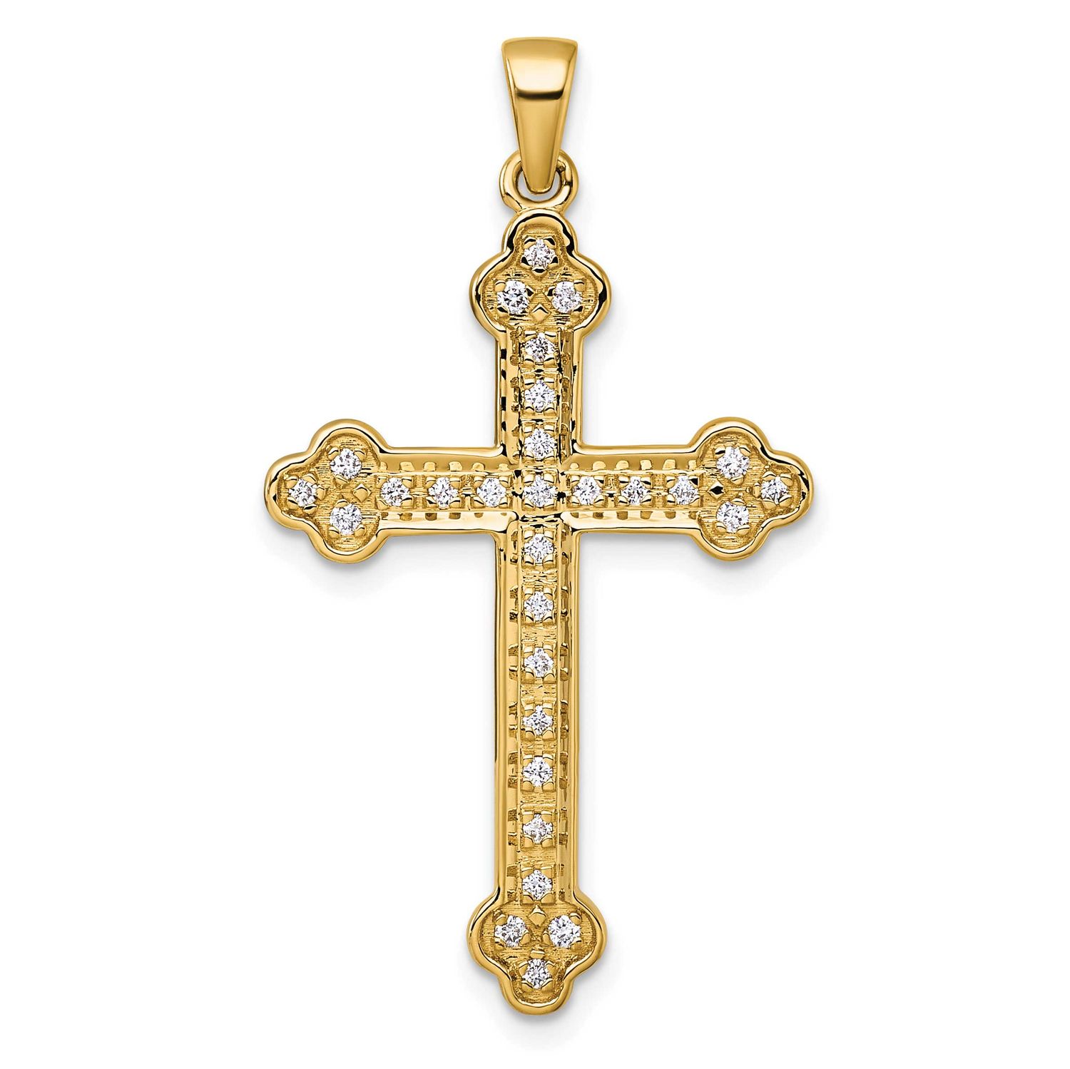 1/4Ct. Diamond Cross Pendant 14k Gold, MPN: PM5077-025-YA, UPC: