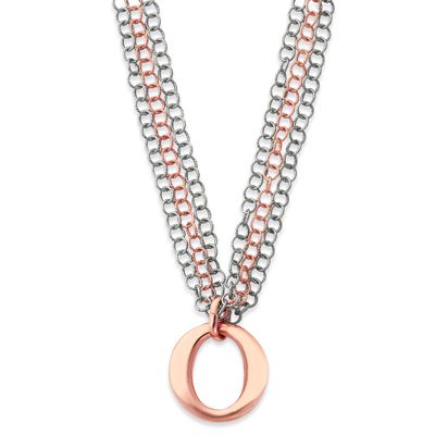 Rose Vermeil Multi-Strand with Circles Necklace Sterling Silver, MPN: QG2976-20, UPC: 883957313726