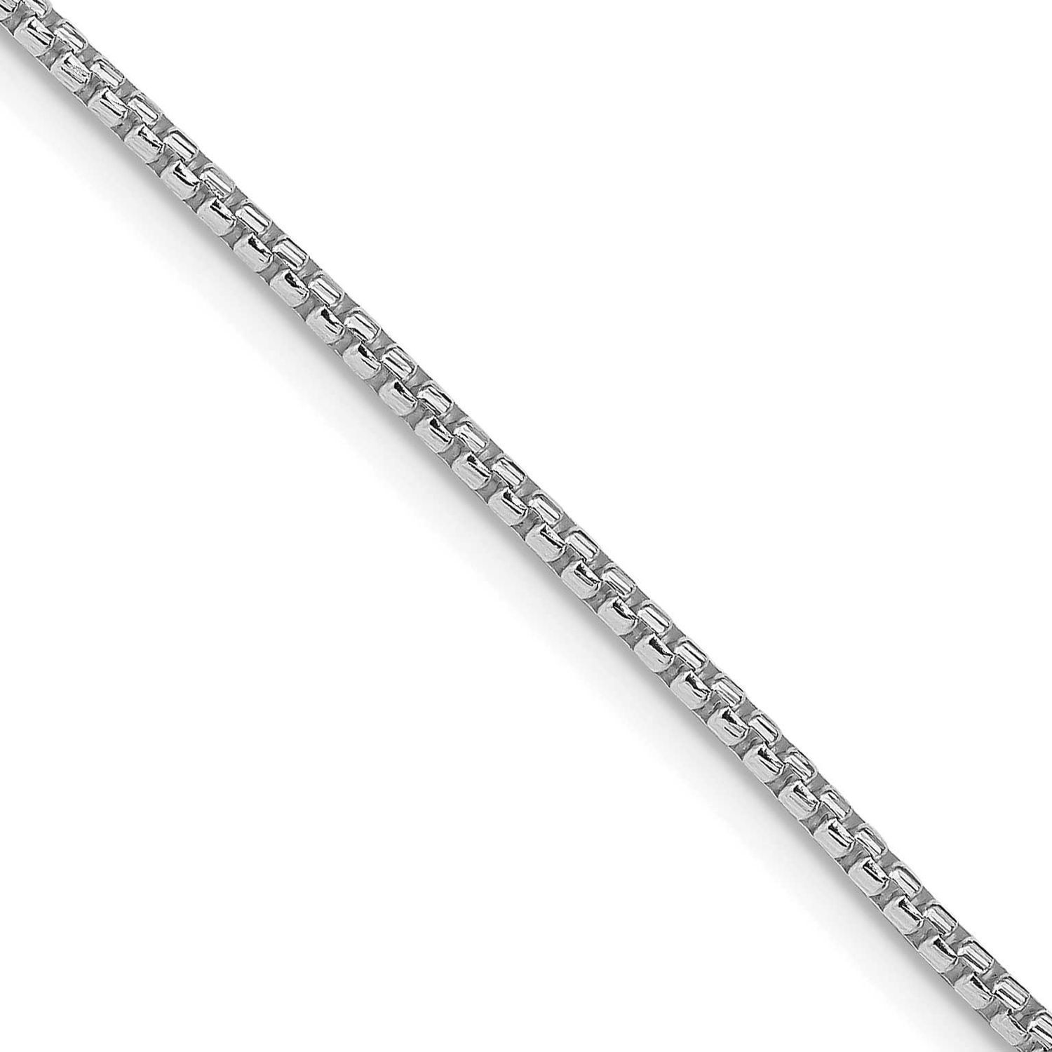 1.75mm Diamond-Cut Round Box Chain 22 Inch Sterling Silver Rhodium-Plated, MPN: QVX035R-22, UPC: