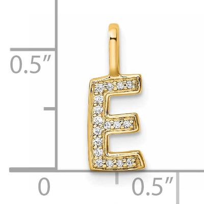 Diamond Letter E Initial Pendant 14k Gold, MPN: PM8367E-006-YA, UPC: