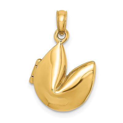3-D Opens Fortune Cookie Charm 14k Gold, MPN: K7137, UPC: 637218123261
