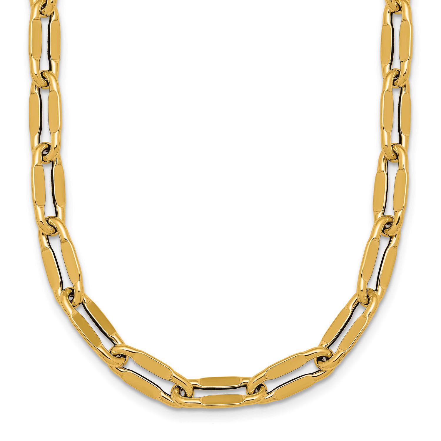 Flat Fancy Link 18 Necklace 14k Gold Polished, MPN: SF3258-18, UPC: