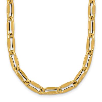 Flat Fancy Link 18 Necklace 14k Gold Polished, MPN: SF3258-18, UPC: