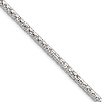 3.8mm Diamond-Cut Round Franco Chain 18 Inch Sterling Silver, MPN: QFR350-18, UPC: