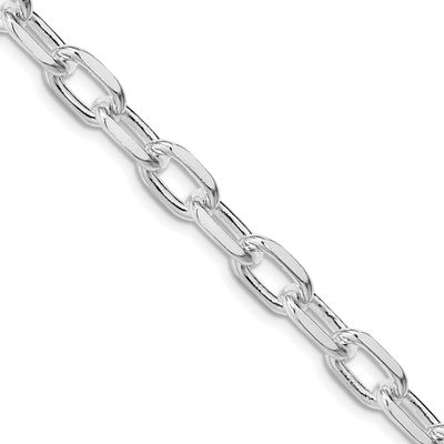 7.5mm Diamond-Cut Long Link Cable Chain 24 Inch Sterling Silver Rhodium-Plated, MPN: QAR200R-24, UP…