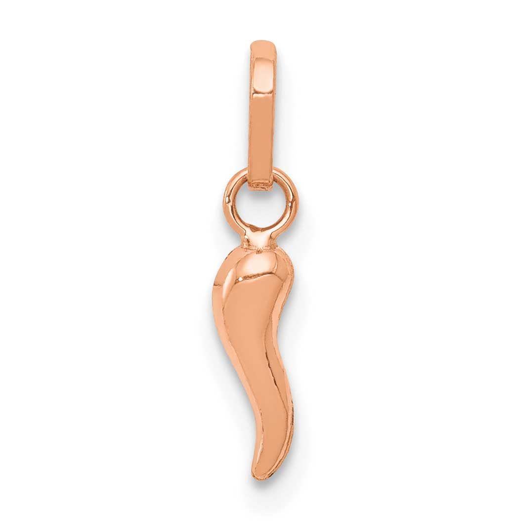 3D Italian Horn Charm 14k Rose Gold, MPN: XCH117R, UPC: