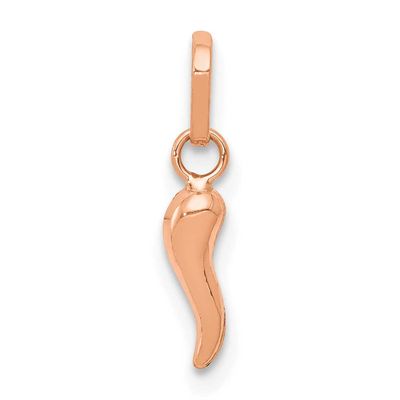 3D Italian Horn Charm 14k Rose Gold, MPN: XCH117R, UPC: