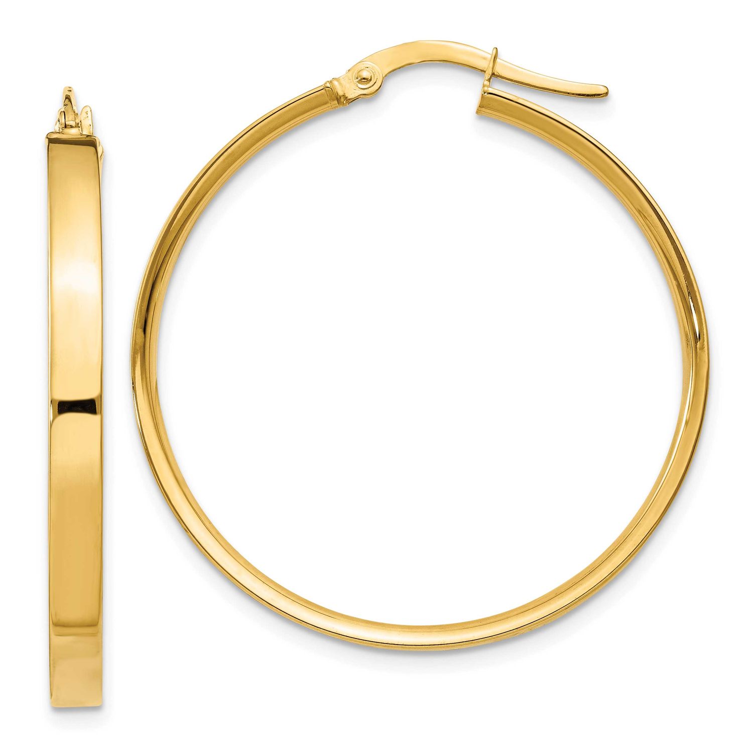 3mm xl Hoop Earrings 10k Gold, MPN: 10PRE555, UPC: