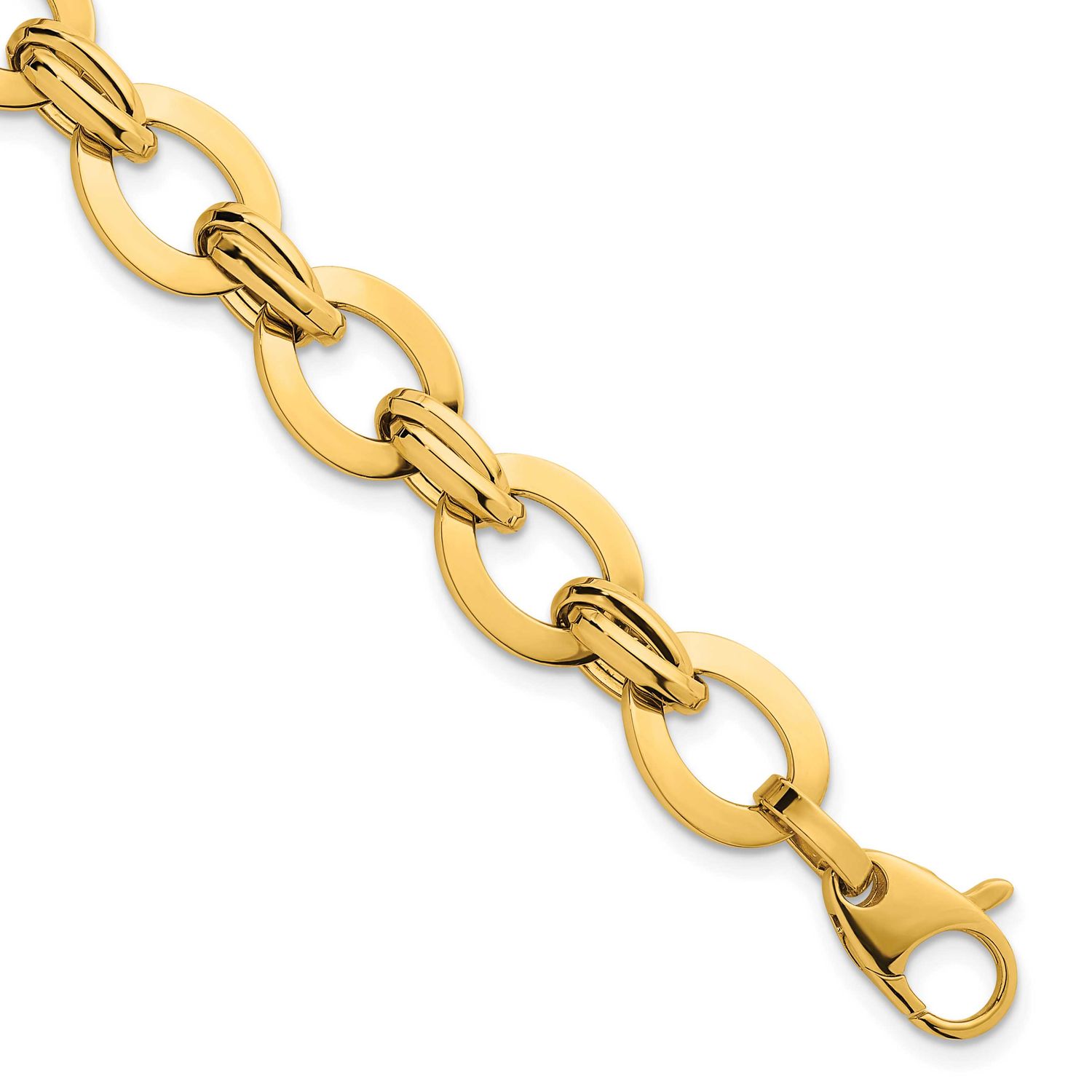 Fancy Link Bracelet 14k Gold Polished, MPN: SF3159-7.75, UPC: