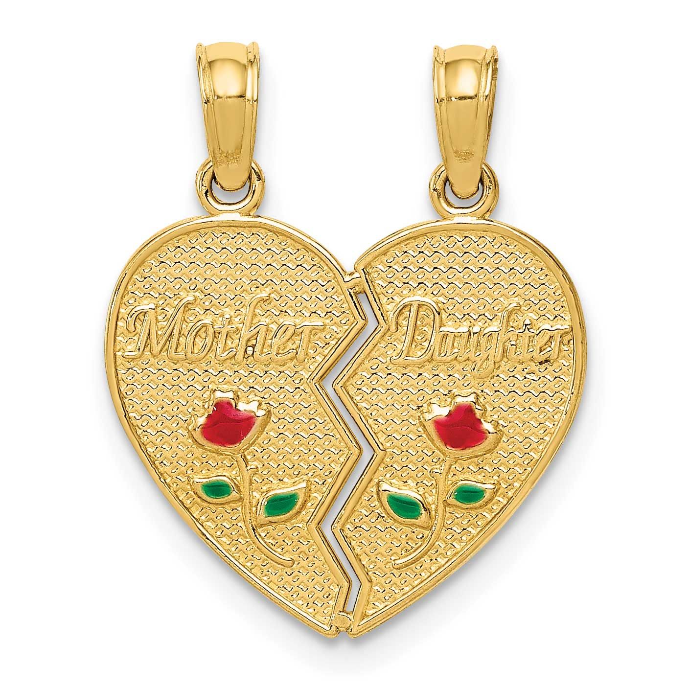 Enameled Mother - Daughter Break-Apart Pendant 14k Gold, MPN: M2696, UPC: 886774277585