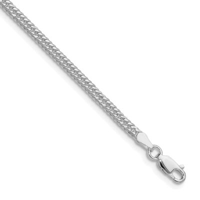3.0mm Double Diamond-Cut Curb Chain 16 Inch Sterling Silver Rhodium-Plated, MPN: QDD060R-16, UPC: