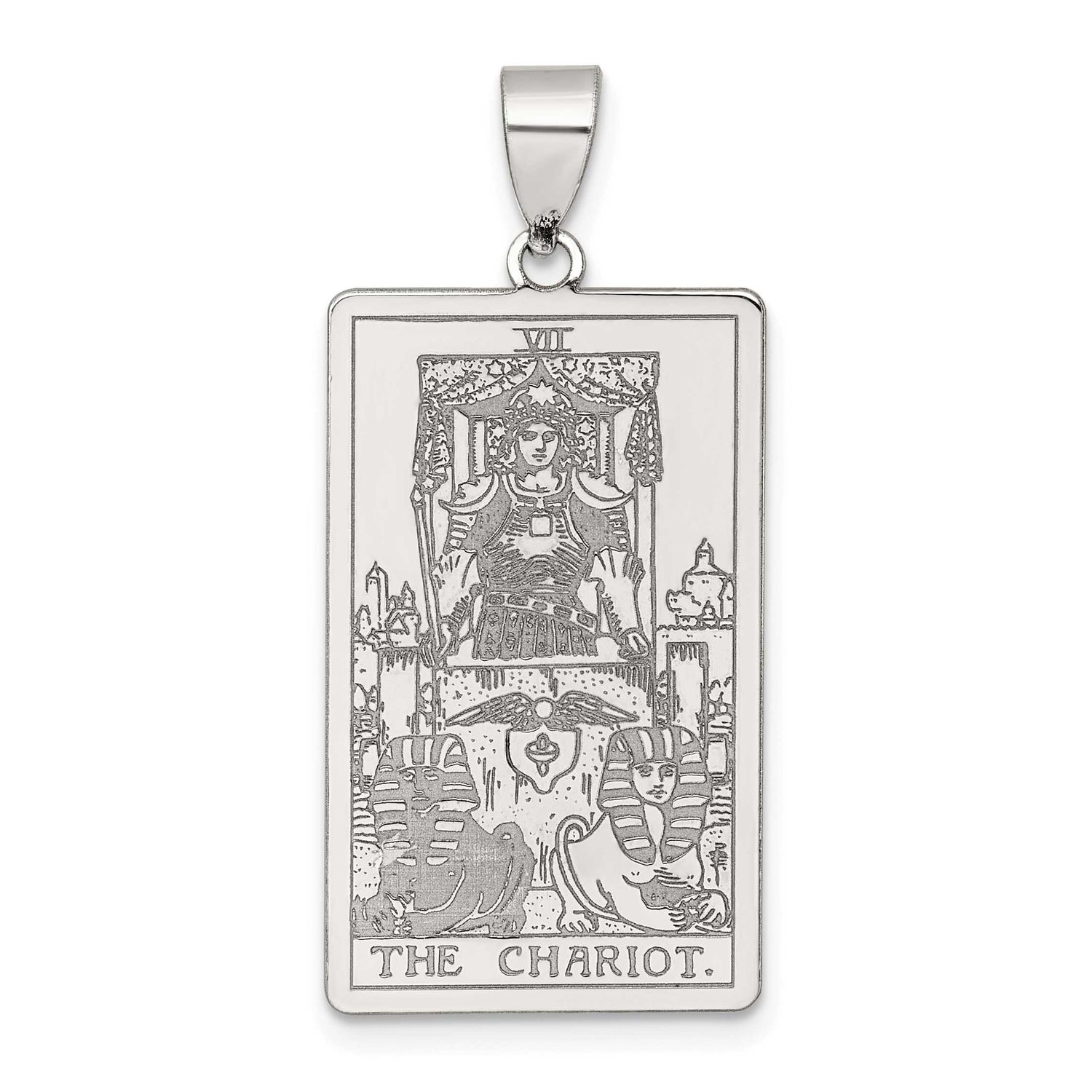 The Chariot Tarot Card Pendant Sterling Silver, MPN: QC11517, UPC: