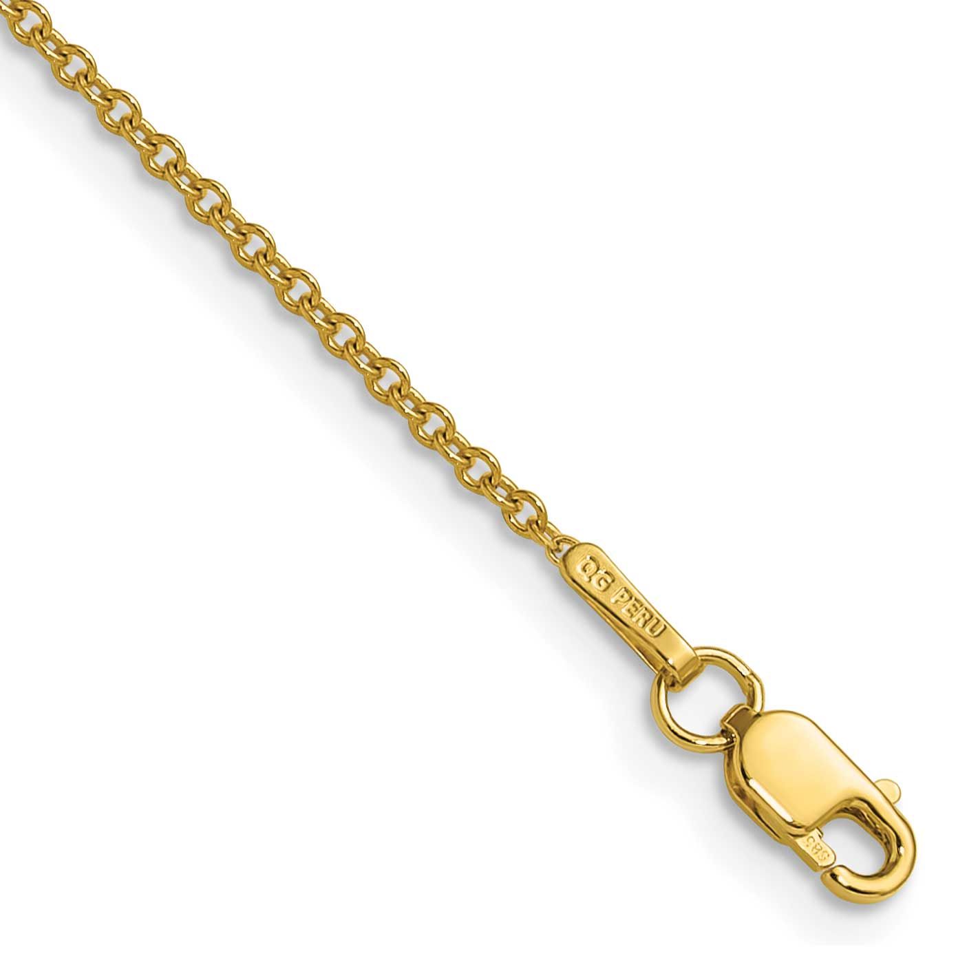 1.5mm Cable Chain 24 Inch 14k Gold, MPN: PEN336-24, UPC: