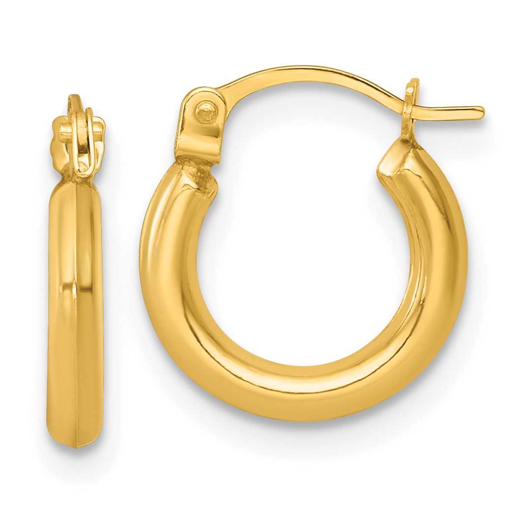 2mm Hoop Earrings 14k Gold Polished, MPN: TF2380, UPC: