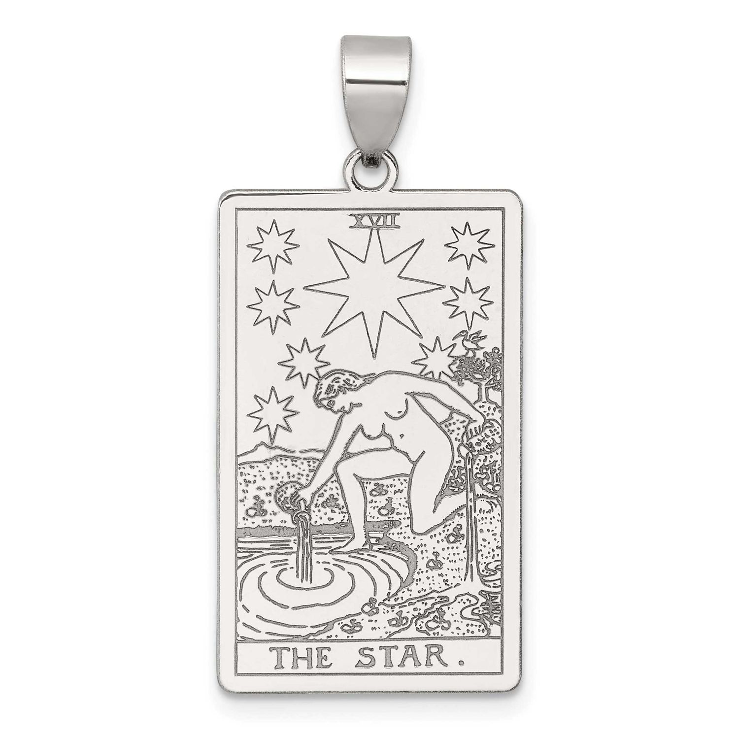 The Star Tarot Card Pendant Sterling Silver, MPN: QC11527, UPC: