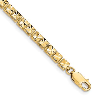 Diamond-Cut Bracelet 10k Gold, MPN: 10FB1538-7.25, UPC: