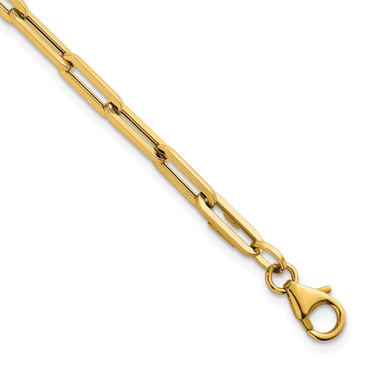 7.5 Inch Paperclip Link Bracelet 14k Gold Polished, MPN: SF3254-7.5, UPC: