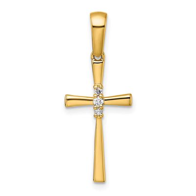 1/20Ct. Diamond Cross Pendant 14k Gold, MPN: PM5007-005-YA, UPC: