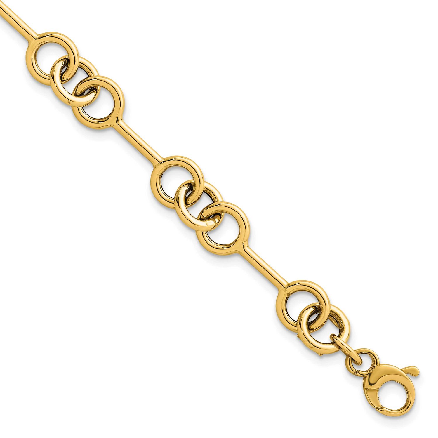 7.5 Inch Fancy Link Bracelet 14k Gold Polished, MPN: SF3157-7.5, UPC: