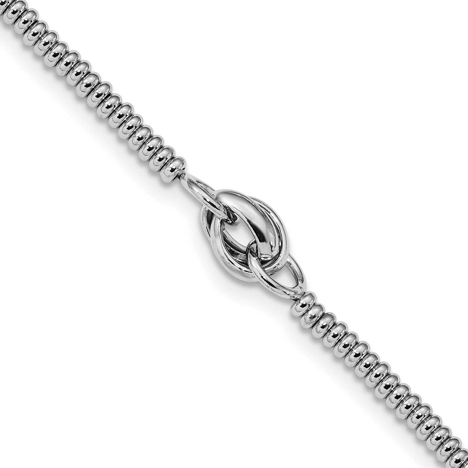Polished Bracelet Sterling Silver Rhodium-Plated, MPN: QG4493-7.5, UPC: 191101676703