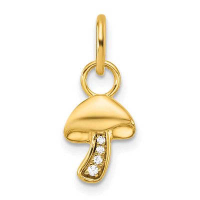 Diamond Mushroom Charm 14k Gold Polished, MPN: PM10762-002-YAA, UPC: