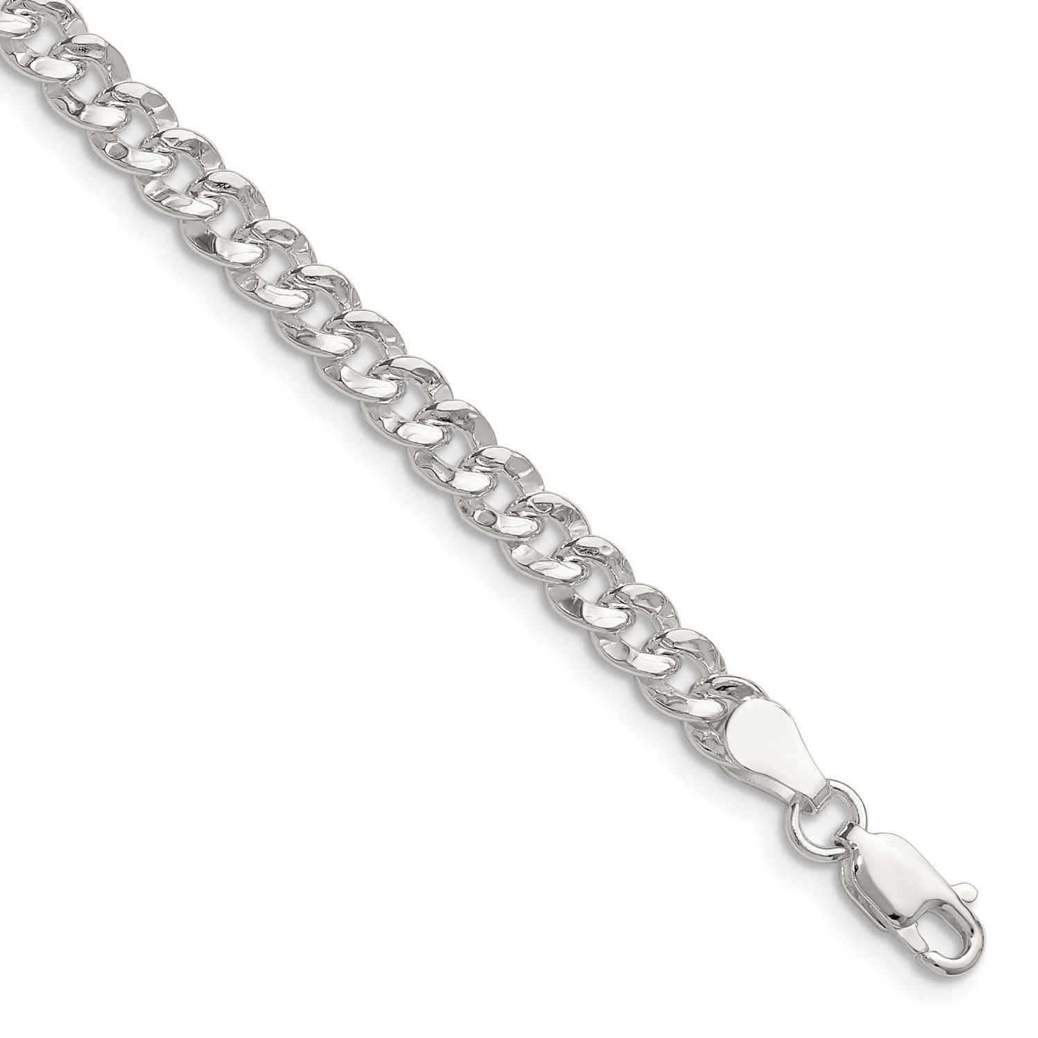 4.75mm Hammered Curb Chain 20 Inch Sterling Silver, MPN: QHCB120-20, UPC: