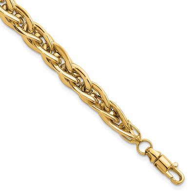 7.5 Inch Fancy Link Bracelet 14k Gold Polished, MPN: SF3129-7.5, UPC: