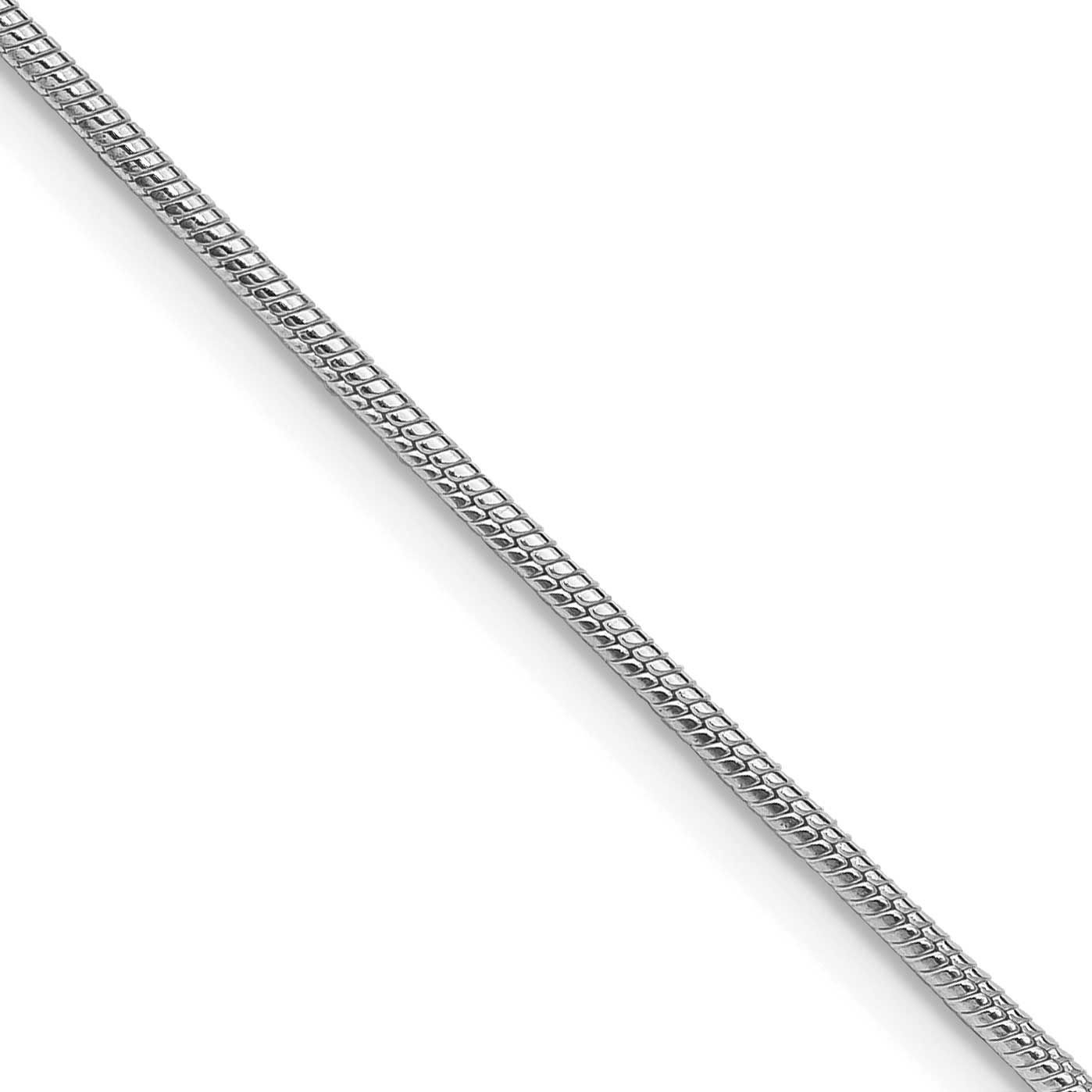 1.25mm Snake Chain 18 Inch Sterling Silver Rhodium-Plated, MPN: QSN040R-18, UPC: