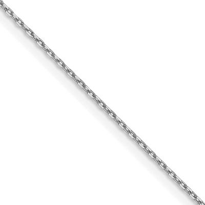 0.8mm Diamond-cut Forzantine Cable Chain 18 Inch 14k White Gold, MPN: PEN338W-18, UPC: