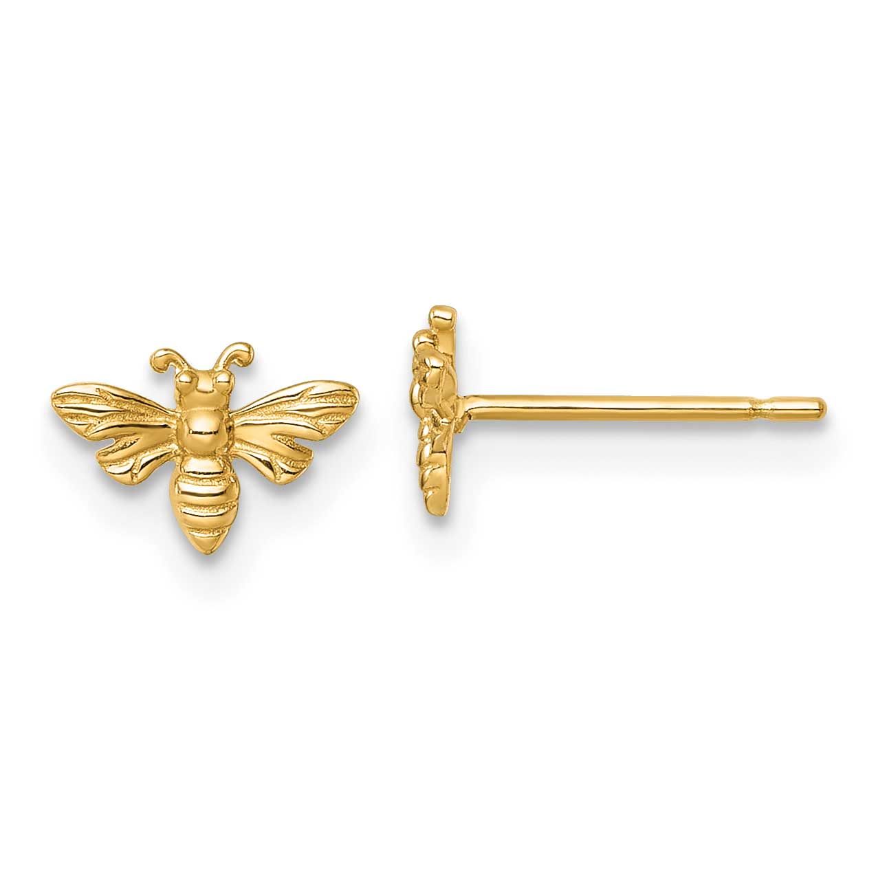 Bee Post Earrings 14k Gold Polished, MPN: YE2297, UPC: