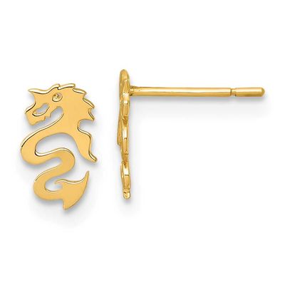 Dragon Post Earrings 14k Gold Polished, MPN: YE2290, UPC: