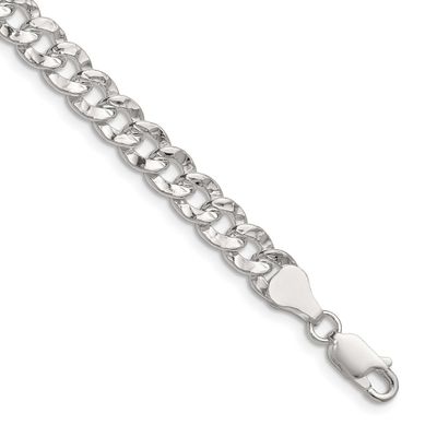 6.35mm Hammered Curb Chain 20 Inch Sterling Silver, MPN: QHCB150-20, UPC: