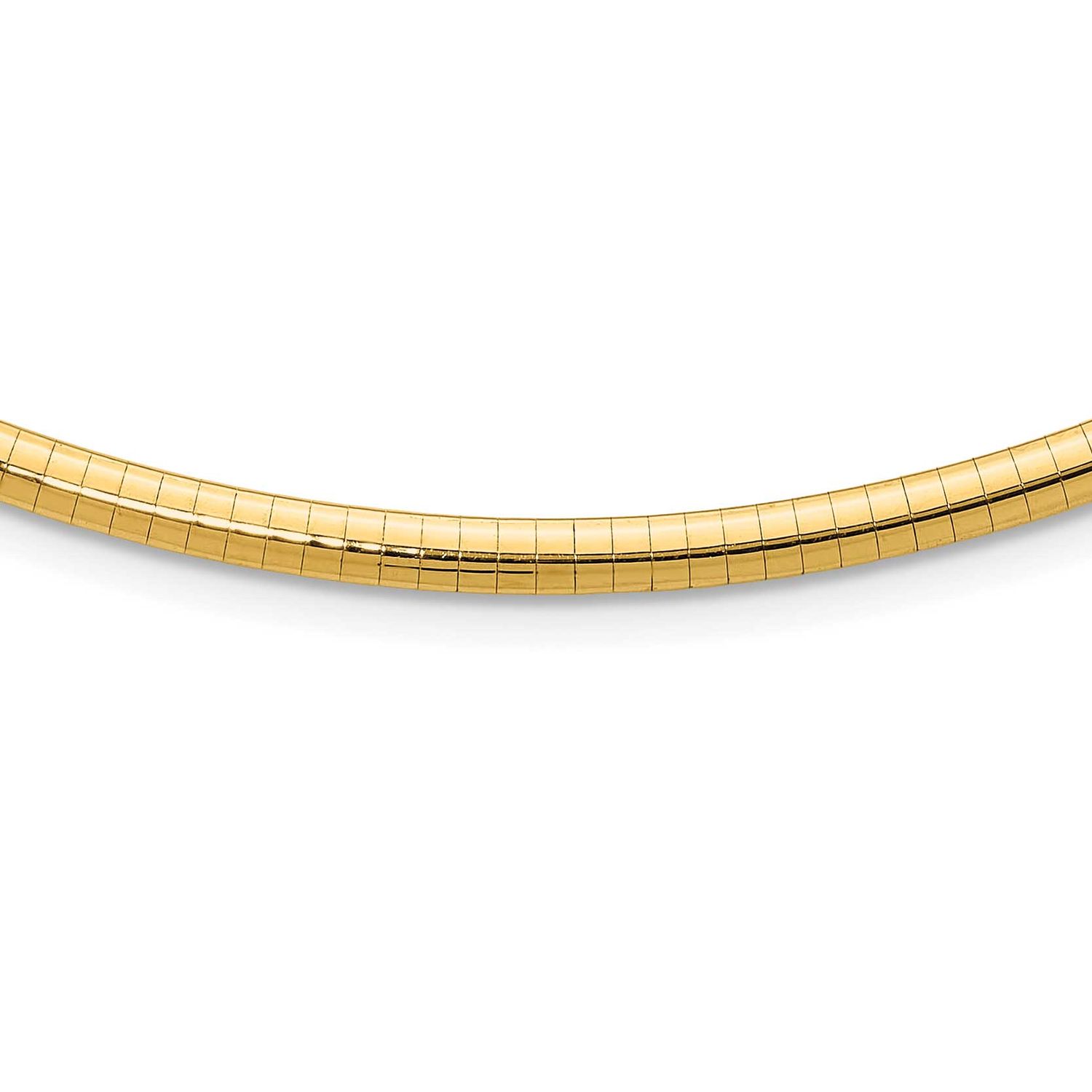 4mm Domed Omega Necklace 10k Gold, MPN: 10KOD4-18, UPC: