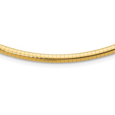 4mm Domed Omega Necklace 10k Gold, MPN: 10KOD4-18, UPC: