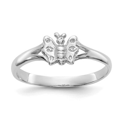 Butterfly Baby Ring 10k White Gold, MPN: 10R529W, UPC: