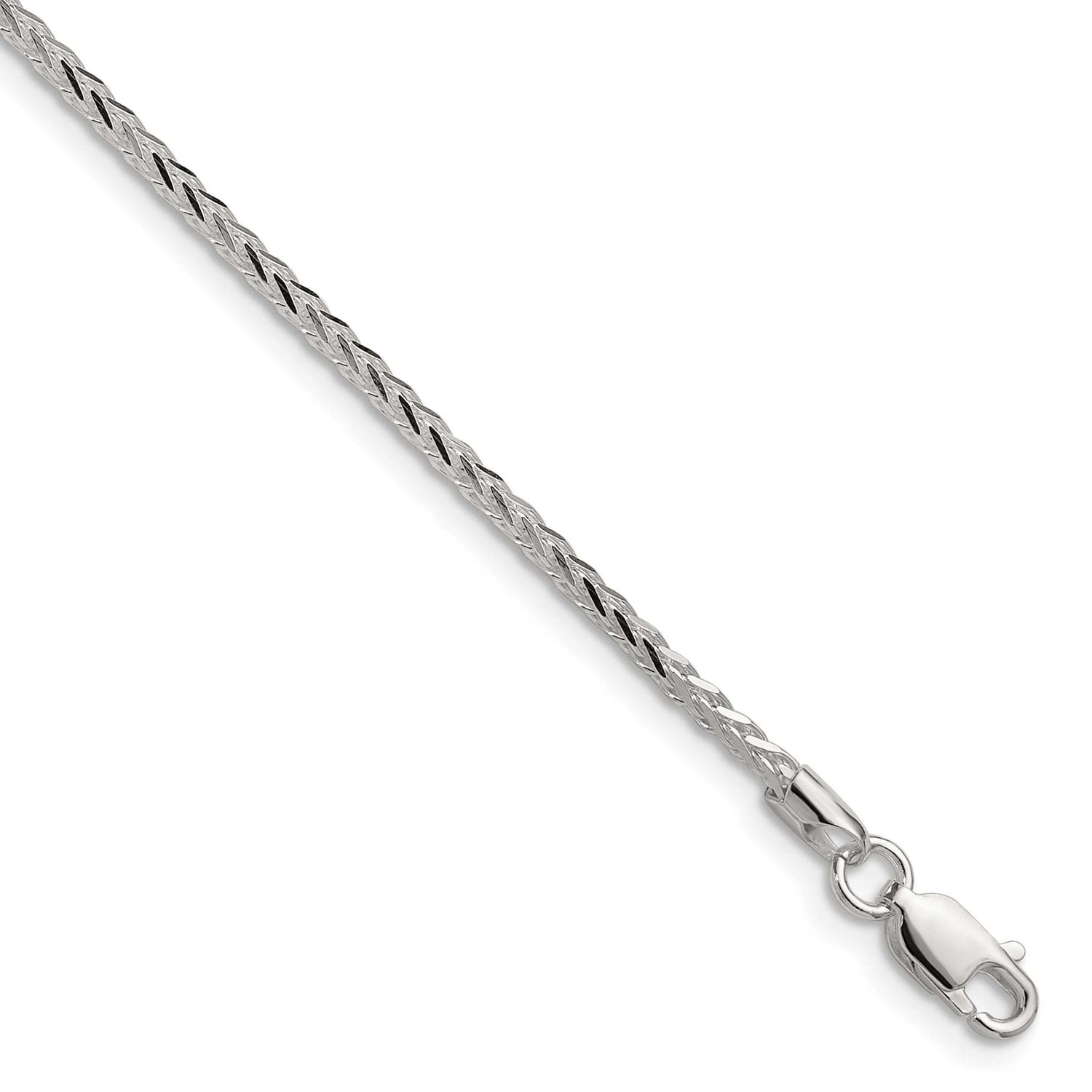 2.0mm 8 Sided Diamond-cut Double Spiga Chain 24 Inch Sterling Silver, MPN: QDDS045-24, UPC: