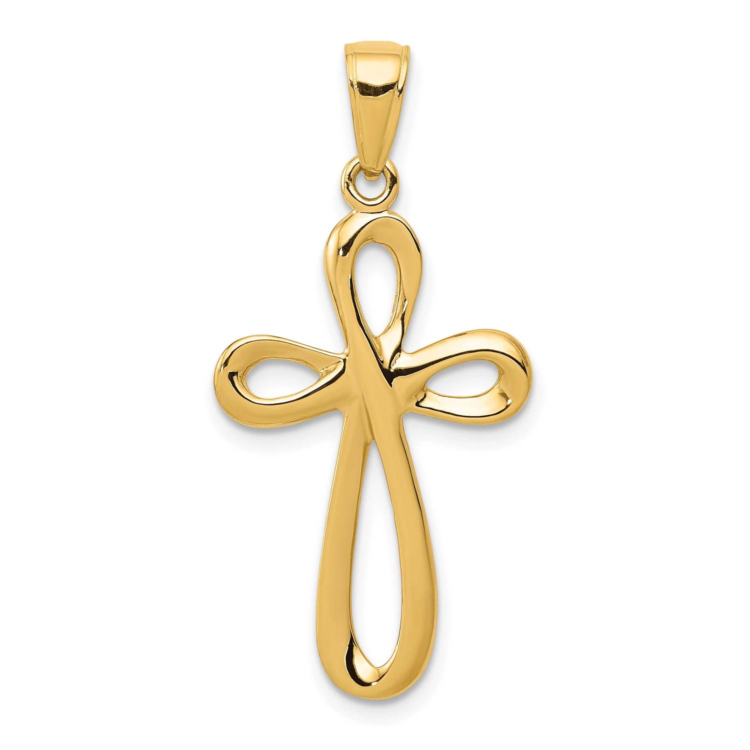 Cross Pendant 14k Gold Polished, MPN: D1621, UPC: 637218103386