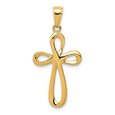 Cross Pendant 14k Gold Polished, MPN: D1621, UPC: 637218103386