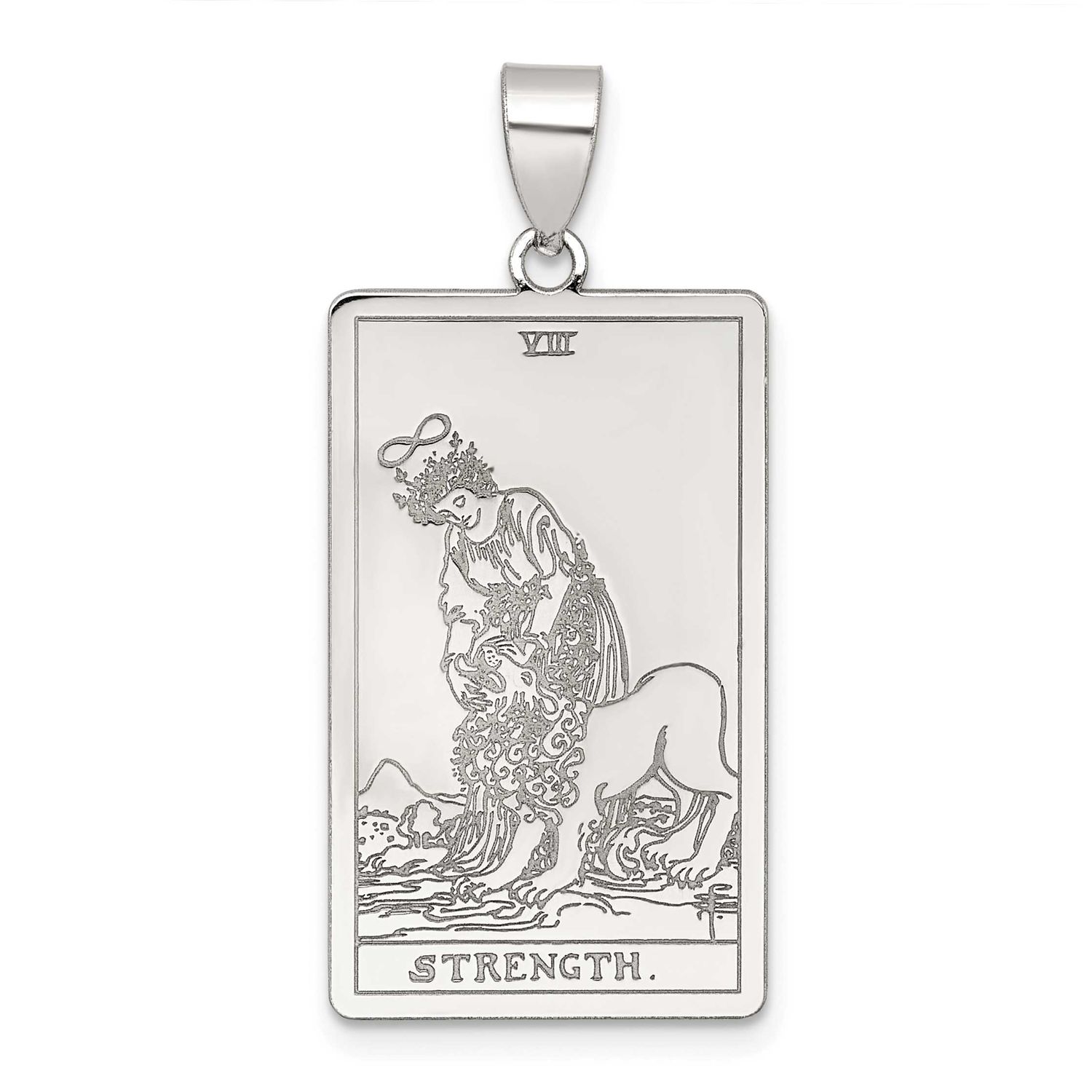 Strength Tarot Card Pendant Sterling Silver, MPN: QC11518, UPC: