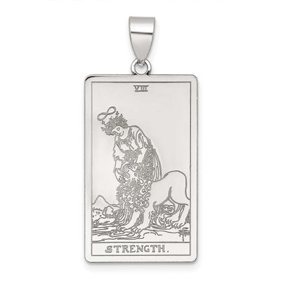 Strength Tarot Card Pendant Sterling Silver, MPN: QC11518, UPC:
