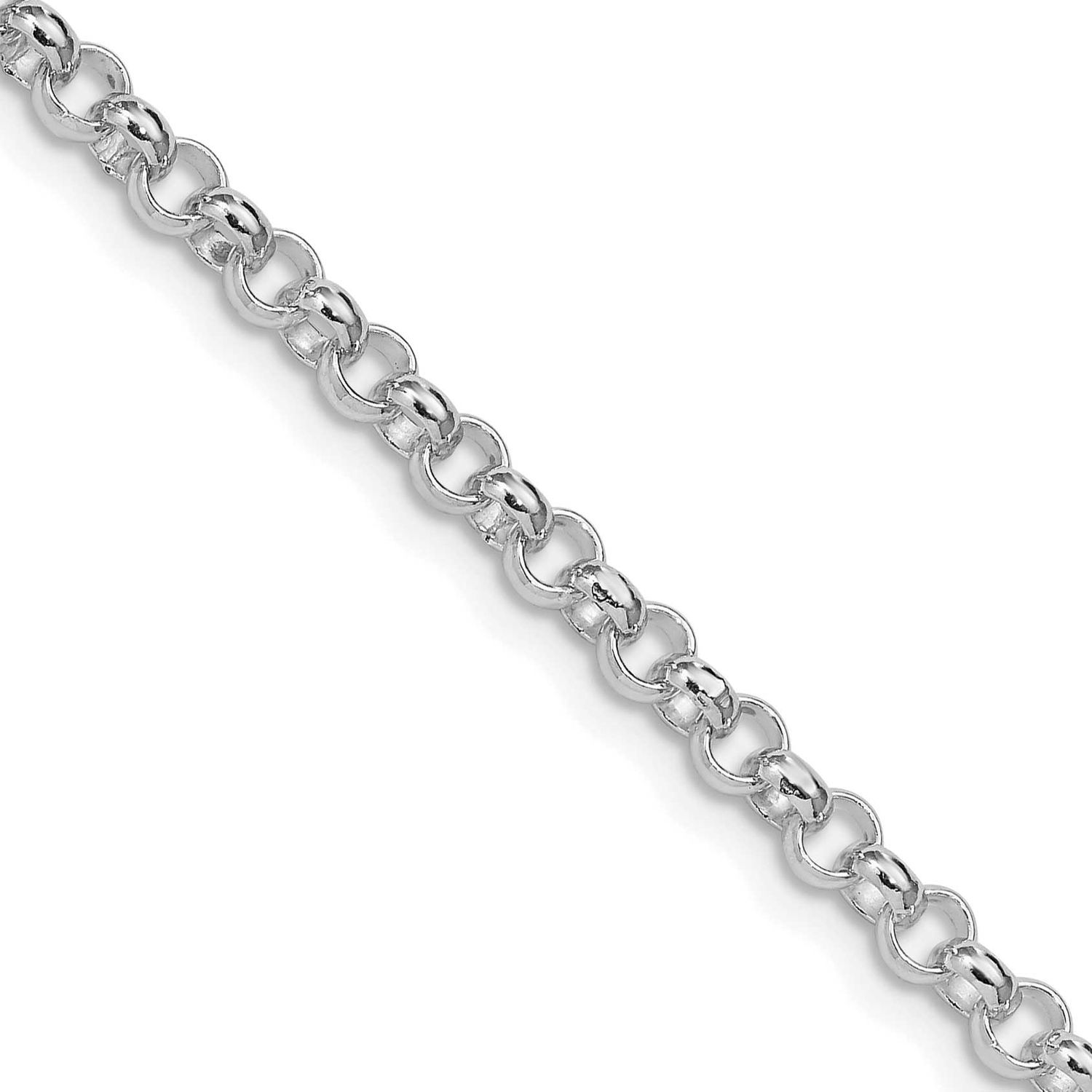 4mm Rolo Chain 24 Inch Sterling Silver Rhodium-Plated, MPN: QFC5R-24, UPC: