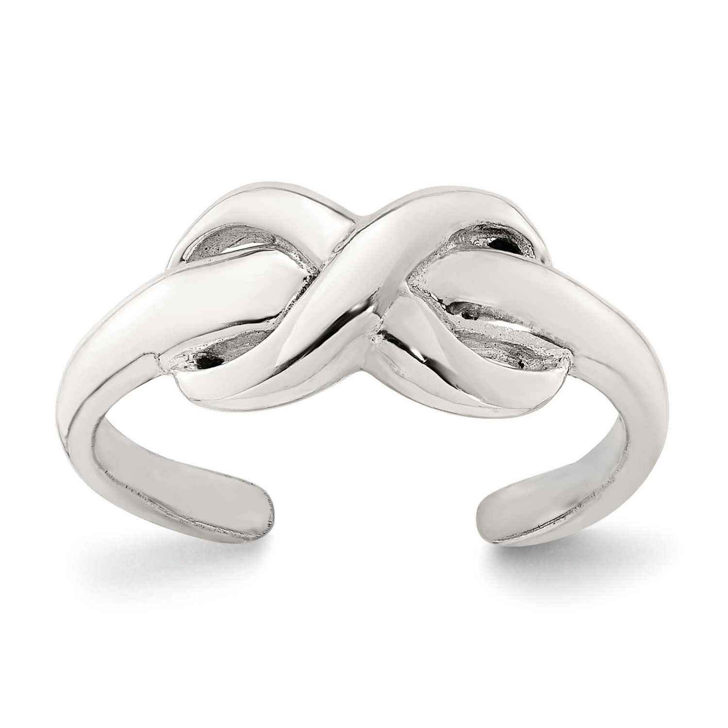 Infinity Adjustable Toe Ring Sterling Silver Polished, MPN: QR7676, UPC: