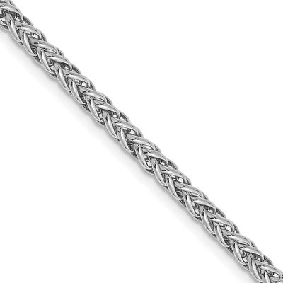 2.6mm Semi-Solid 3-Wire Wheat Chain 20 Inch 14k White Gold, MPN: BC77W-20, UPC: