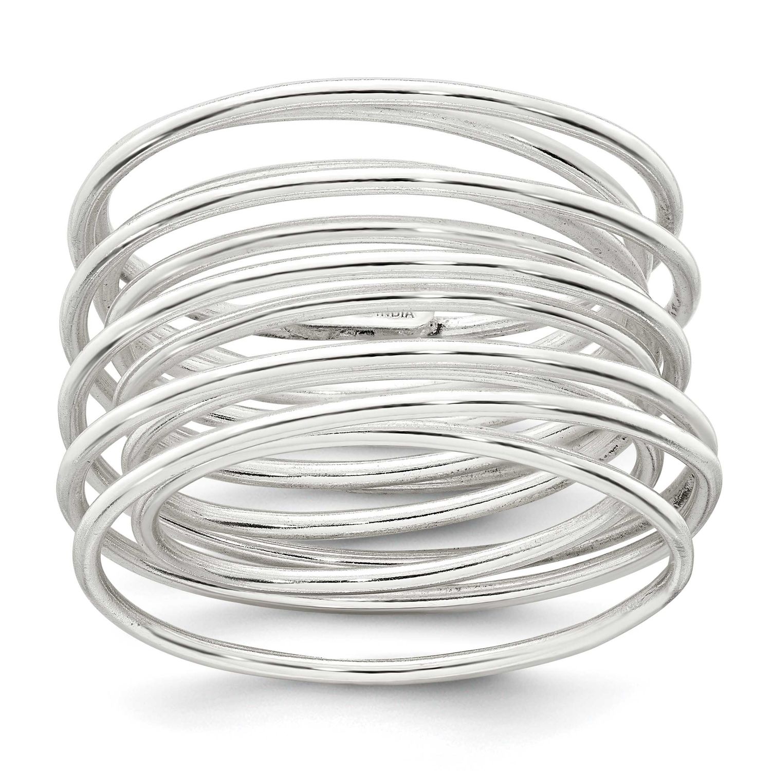 Multi Band Flexible Ring Sterling Silver Polished, MPN: QR7717, UPC: