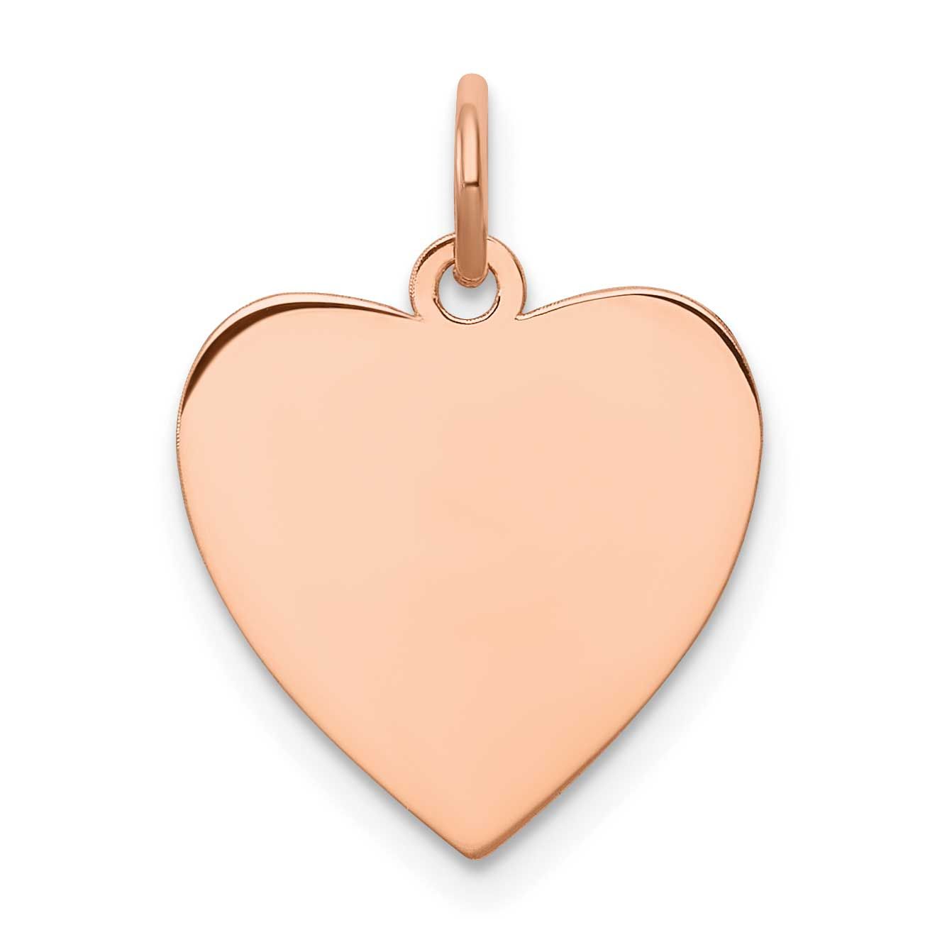 Rg Plated Engraveable Heart Polished Front/Satin Back Disc Sterling Silver, MPN: QM570R/18, UPC: