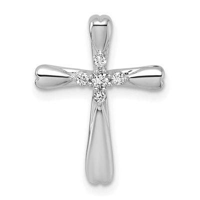Diamond Cross Chain Slide 14k White Gold, MPN: PM5013-010-WA, UPC: