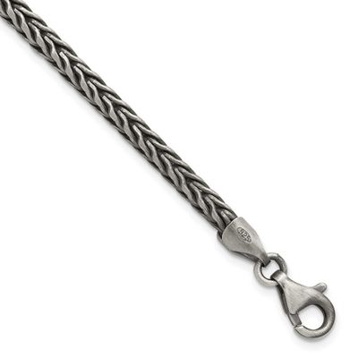 8 Inch Wheat Link Men&#39;s Bracelet Sterling Silver Antiqued, MPN: QG6779-8, UPC: