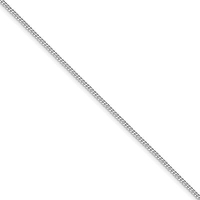 1.5mm Curb Chain 14 Inch Sterling Silver Rhodium-Plated, MPN: QCB045R-14, UPC: