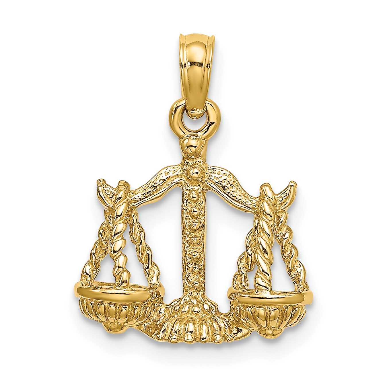 3-D Libra Zodiac Pendant 10k Gold, MPN: 10C3149, UPC: 196904212530