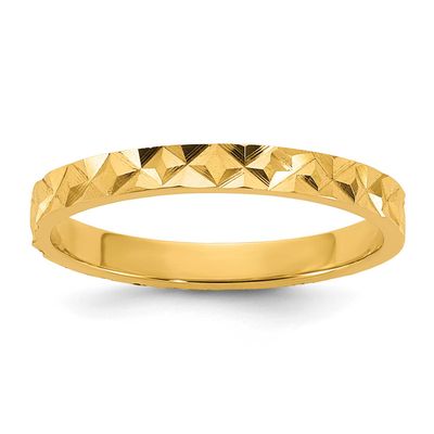 Diamond-Cut Design 2mm Band Baby / Children&#39;s Ring 10k Gold, MPN: 10R986, UPC: